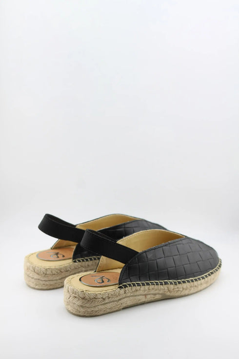 Salvi Calzados Woven Slingback Espadrille Sandals